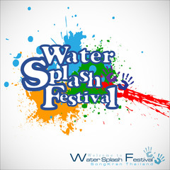 Abstract background Songkran Festival: The Water Splash Festival. Vector and Illustration, EPS 10