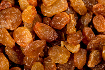 Beautiful delicious raisins in large quantities.