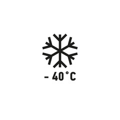 Fototapeta premium Safe for use on freezer symbol isolated on white background vector illustration. Product suitable for freezing sign. International standard black packaging pictogram