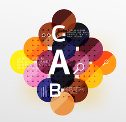 Vector circle bubbles modern geometric background