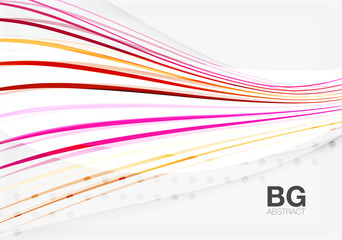 Vector color stripes, wave lines modern geometric background