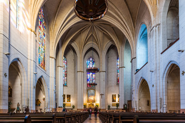 Fototapeta na wymiar Intérieur de l'église Notre-Dame La Dalbade à Toulouse, Occitanie, France