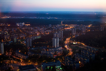 view from the television tower in Vilnius. Lithuania. Vilnius Panorama
