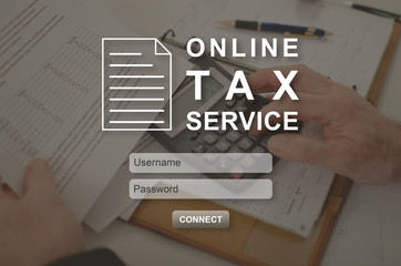 Concept of online tax service
