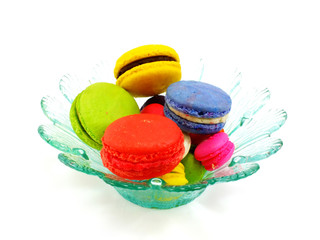 tasty colorful macaroon a french sweet delicacy tasty colorful macaroon variety closeup
