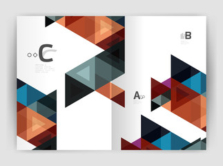 Modern business brochure or leaflet A4 cover template