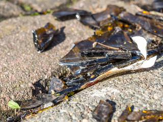 Radweg Glasscherben