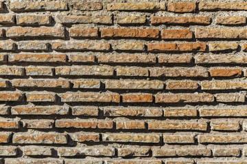 Wall of old bricks as background