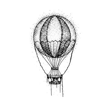 Dotwork Hot Air Balloon