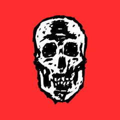 grim skull vector illustration