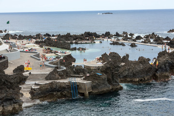  Natural rock pool of Porto Moniz. It is a public bath with water from the Atlantic Ocean.