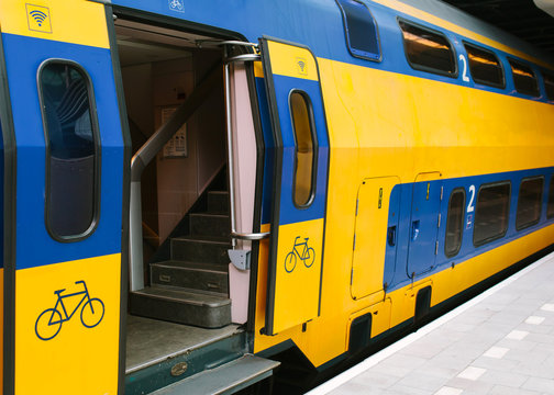 Dutch train  at Eindhoven railway station