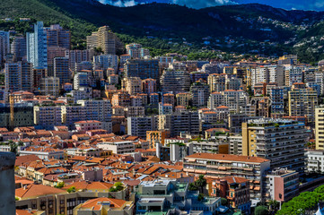 Fototapeta na wymiar Monaco, côte-d'azur, vue générale.