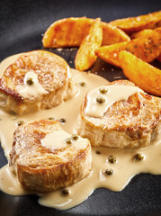 Pork fillet with gravy