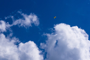 Obraz na płótnie Canvas Glider, sky, clouds