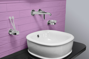 washbasin in the bathroom