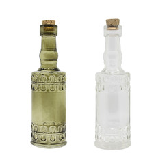 Glass bottle isolated on a white background
