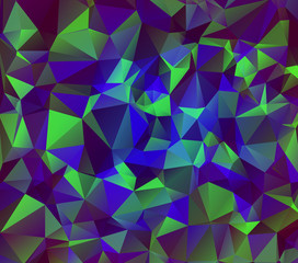 Abstract polygonal background. Triangles . Saturated contrasting elements .  Illustration. .