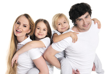 Obraz premium Parents and two children