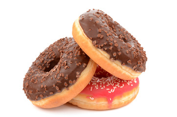 Donuts on a white background