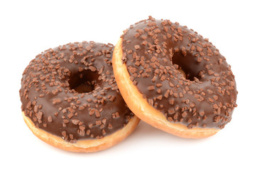 Donuts on a white background