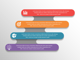 Info graphics Elements Infographic report template with lines and icons