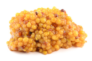 mustard on a white background