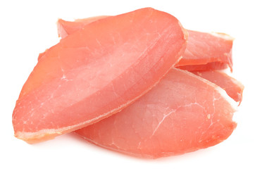 ham on a white background