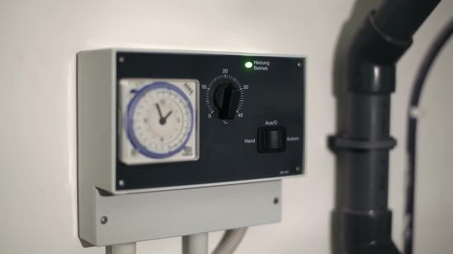 Set temperature and turn on pool pump