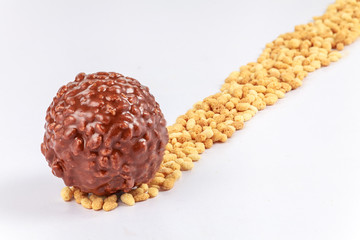 Ferrero rocher on a white background