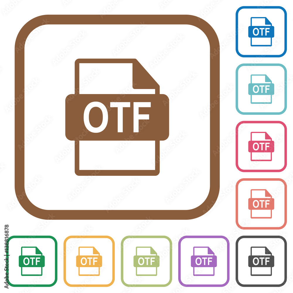 Poster otf file format simple icons
