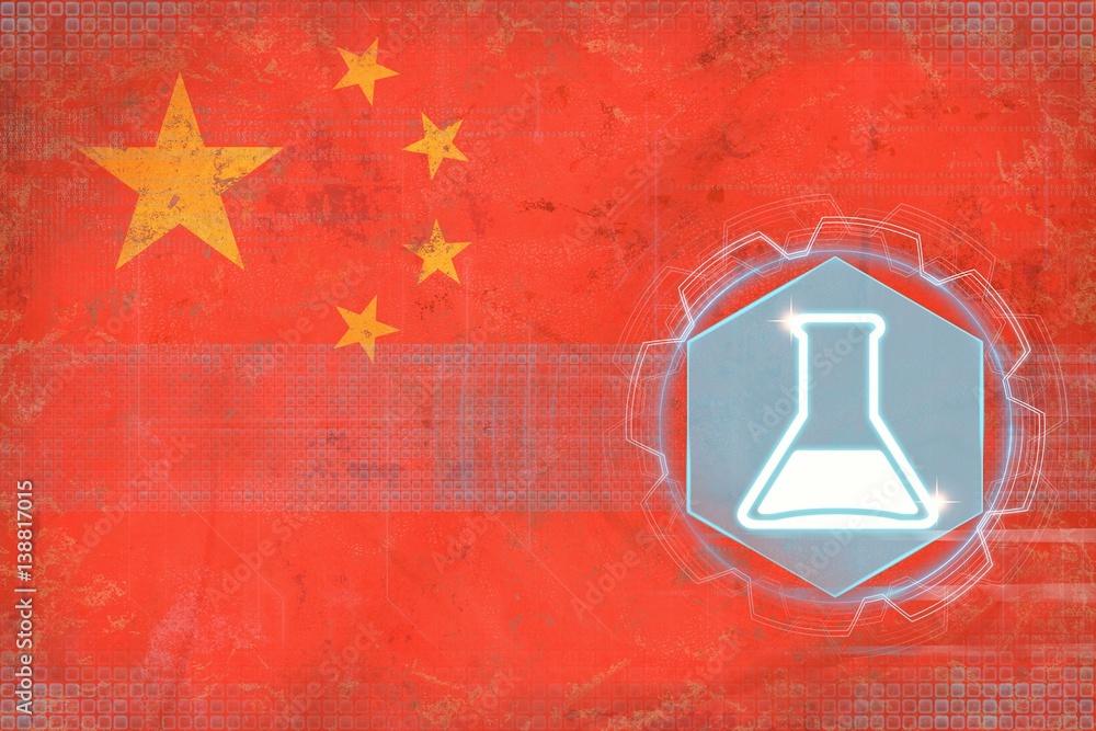 Wall mural China chemistry. Chemical production concept.