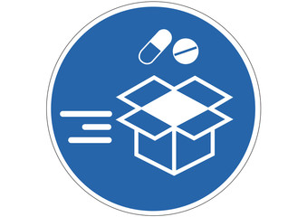 Schild Versand von Medikamenten erlaubt
