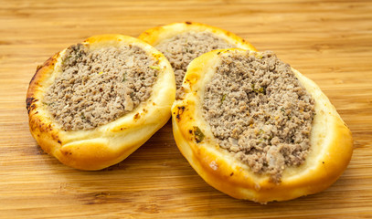 Pastries with minced beef meat