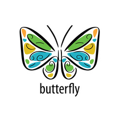 vector butterfly logo