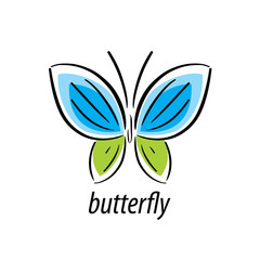 vector butterfly logo