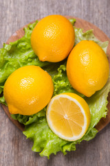 Fototapeta na wymiar some fresh ripe lemon