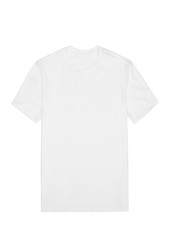 Front view of white t-shirt on white background