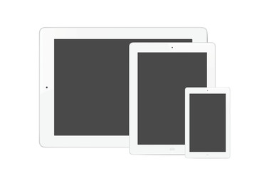 Touch Screen Tablets isolated on white