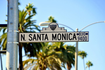 Santa Monica sign - obrazy, fototapety, plakaty