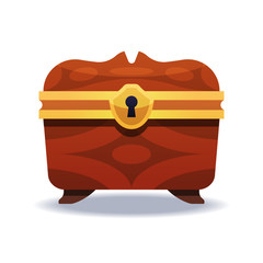 Colorful fantasy chest illustration. Assets set for game design and web application.