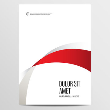 Minimal brochure or annual report cover design template. Vector illustration.