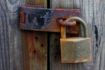 Old rusted lock 