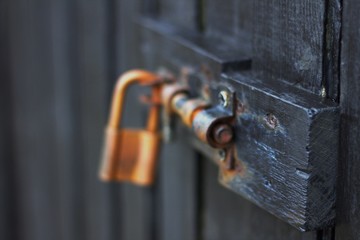 Old rusted lock 