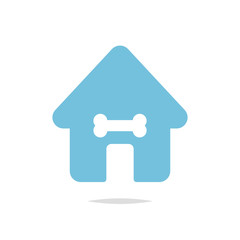 Dog house icon vector