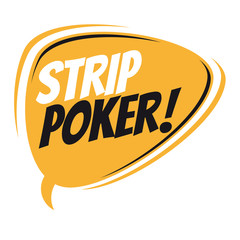 strip poker retro speech balloon