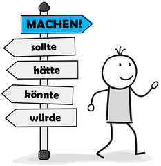 Machen Richtung Figur