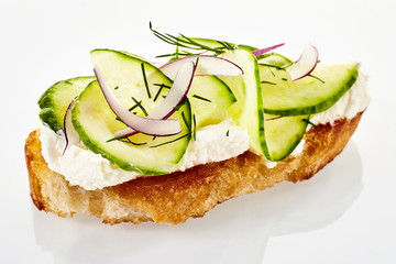Fresh cucumber and dill canape
