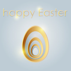 Happy Easter card with glow