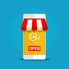 Naklejka premium Vector e-commerce concept